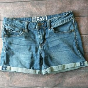 SO | Cuffed Denim Jean Shorts